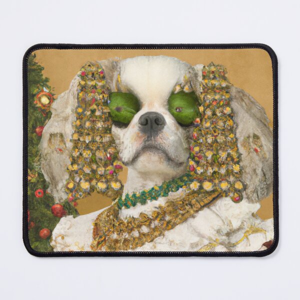 Item preview, Love, Crazy, Puppy, Dog, Funny Royal Christmas, Pet Portrait, Royal Doggie Paintings, Renaissance Pet King Portrait, Classic Pet Portrait, Print, Animal Wall Art designed and sold by RadRococo.