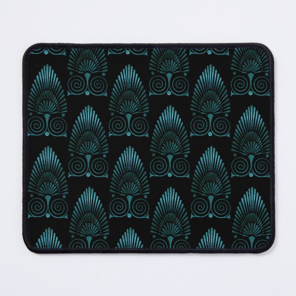 Item preview, De Luxe Art Deco Roaring Twenties Pattern Teal Black designed and sold by artsandsoul.