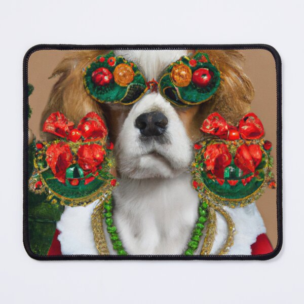 Item preview, Love, Crazy, Puppy, Dog, Funny Royal Christmas, Pet Portrait, Royal Doggie Paintings, Renaissance Pet King Portrait, Classic Pet Portrait, Print, Animal Wall Art designed and sold by RadRococo.
