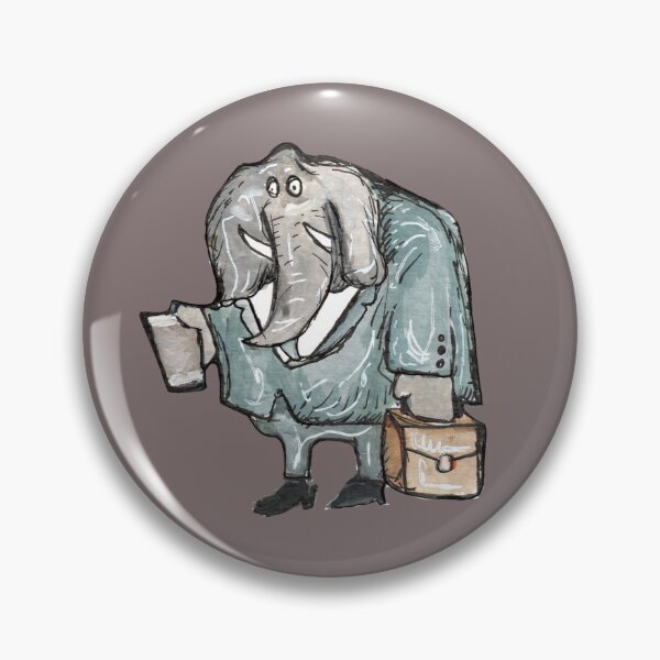 Item preview, Elephant Going To Work designed and sold by RiceDrawings.
