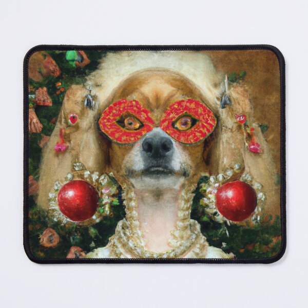 Item preview, Love, Crazy, Puppy, Dog, Funny Royal Christmas, Pet Portrait, Royal Doggie Paintings, Renaissance Pet King Portrait, Classic Pet Portrait, Print, Animal Wall Art designed and sold by RadRococo.