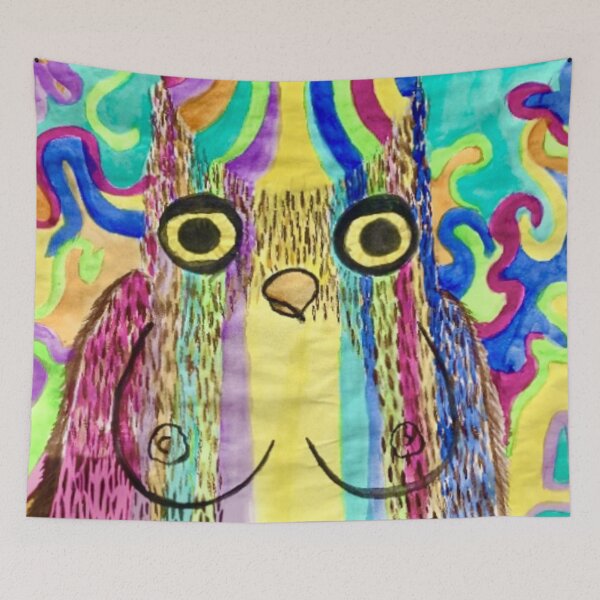 Item preview, psychadelic owl designed and sold by Sam Schneble.
