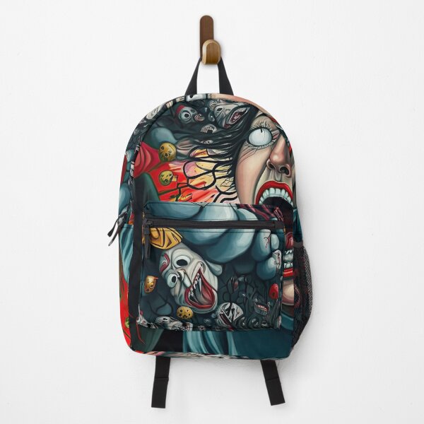 Item preview, Weird bizarre art with crazy human anxiety theme designed and sold by mrlongfield.