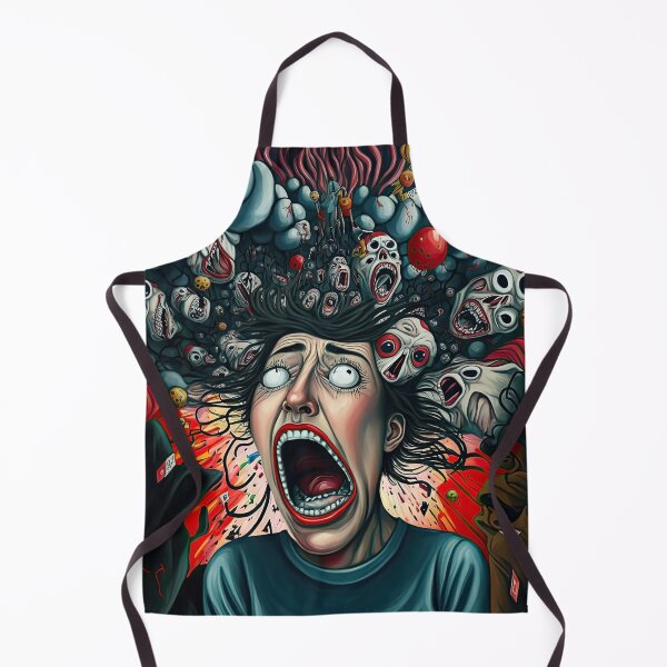 Item preview, Weird bizarre art with crazy human anxiety theme designed and sold by mrlongfield.