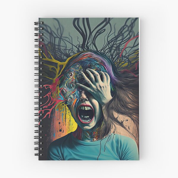 Item preview, Weird bizarre art with crazy human anxiety theme designed and sold by mrlongfield.