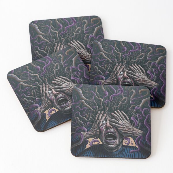 Item preview, Weird bizarre art with crazy human anxiety theme designed and sold by mrlongfield.