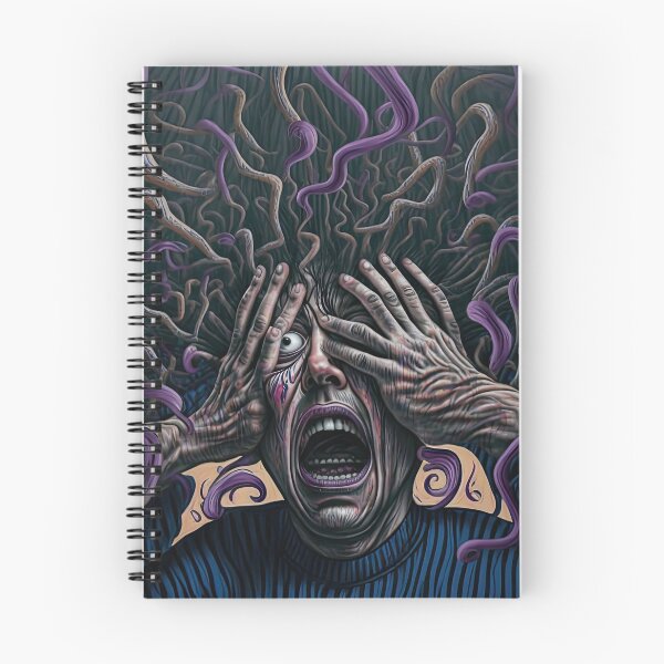 Item preview, Weird bizarre art with crazy human anxiety theme designed and sold by mrlongfield.