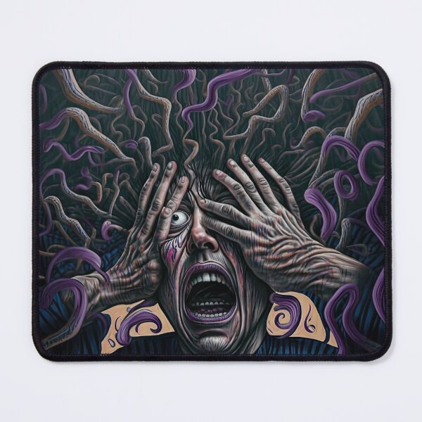 Item preview, Weird bizarre art with crazy human anxiety theme designed and sold by mrlongfield.