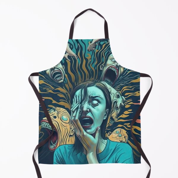 Item preview, Weird bizarre art with crazy human anxiety theme designed and sold by mrlongfield.