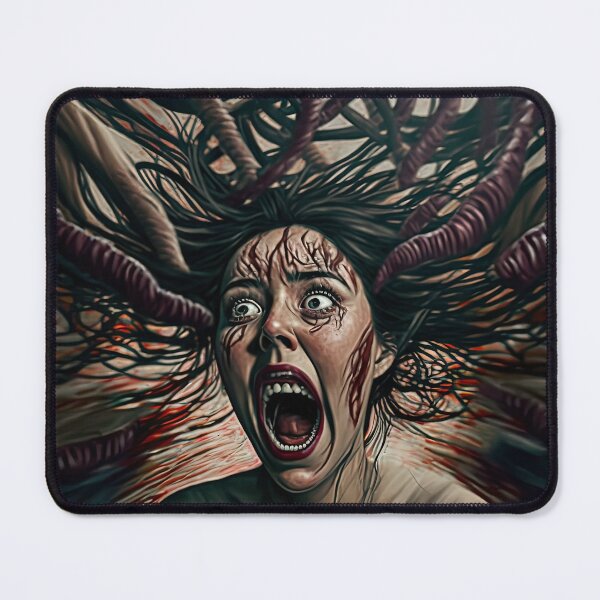 Item preview, Weird bizarre art with crazy human anxiety theme designed and sold by mrlongfield.