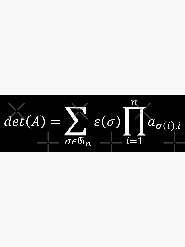 definition of the determinant math and linear algebra poster for