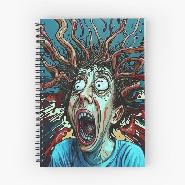 Item preview, Weird bizarre art with crazy human anxiety theme designed and sold by mrlongfield.