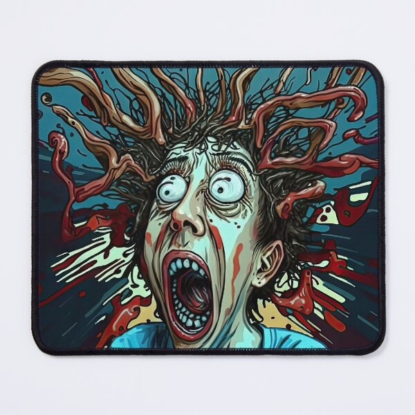 Item preview, Weird bizarre art with crazy human anxiety theme designed and sold by mrlongfield.