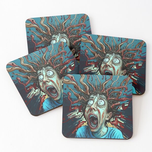 Item preview, Weird bizarre art with crazy human anxiety theme designed and sold by mrlongfield.