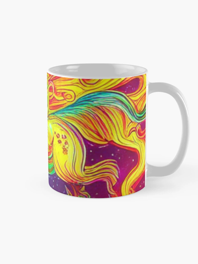 Aperçu 3 sur 6. Mug à café avec l'œuvre Neon Sherbet Fun Run créée et vendue par Sub-Ruminations.