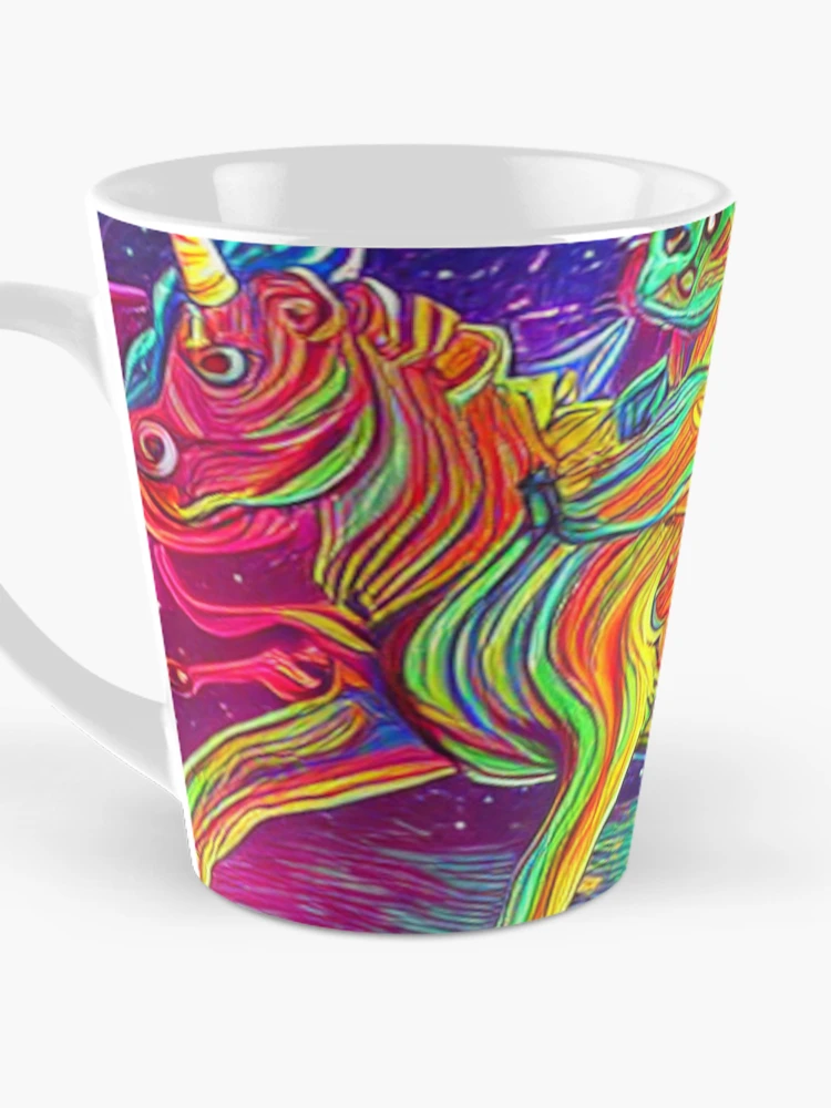 Aperçu 3 sur 4. Mug à café avec l'œuvre Neon Sherbet Fun Run créée et vendue par Sub-Ruminations.