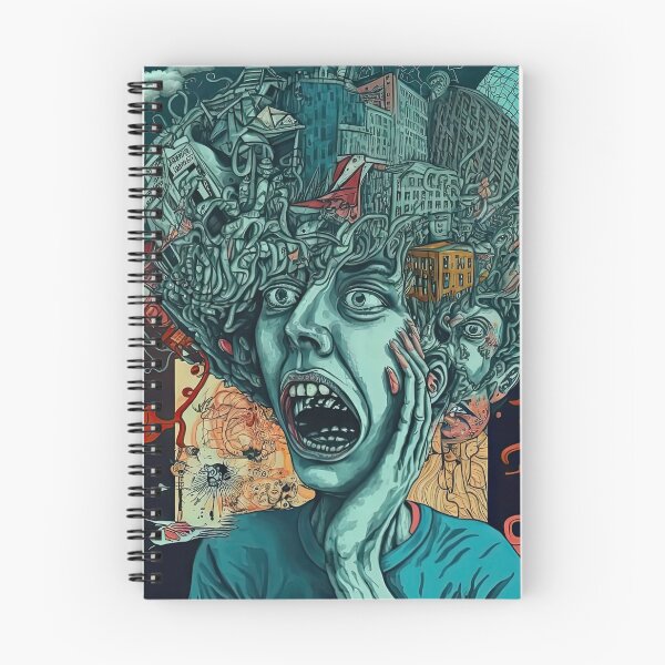 Item preview, Weird bizarre art with crazy human anxiety theme designed and sold by mrlongfield.