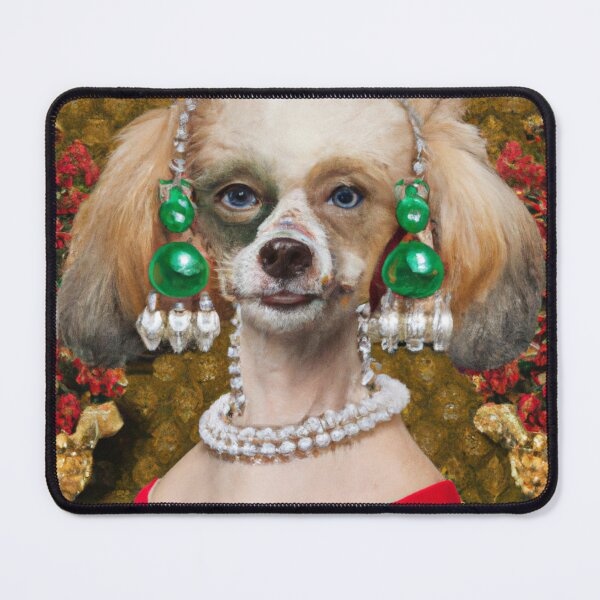 Item preview, Love, Crazy, Puppy, Dog, Funny Royal Christmas, Pet Portrait, Royal Doggie Paintings, Renaissance Pet King Portrait, Classic Pet Portrait, Print, Animal Wall Art designed and sold by RadRococo.