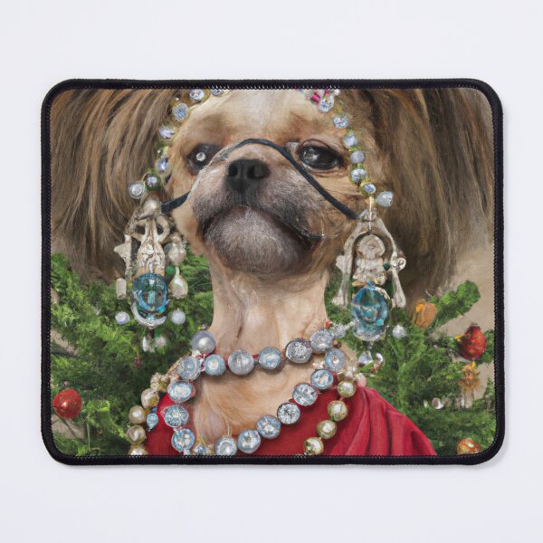 Item preview, Love, Crazy, Puppy, Dog, Funny Royal Christmas, Pet Portrait, Royal Doggie Paintings, Renaissance Pet King Portrait, Classic Pet Portrait, Print, Animal Wall Art designed and sold by RadRococo.