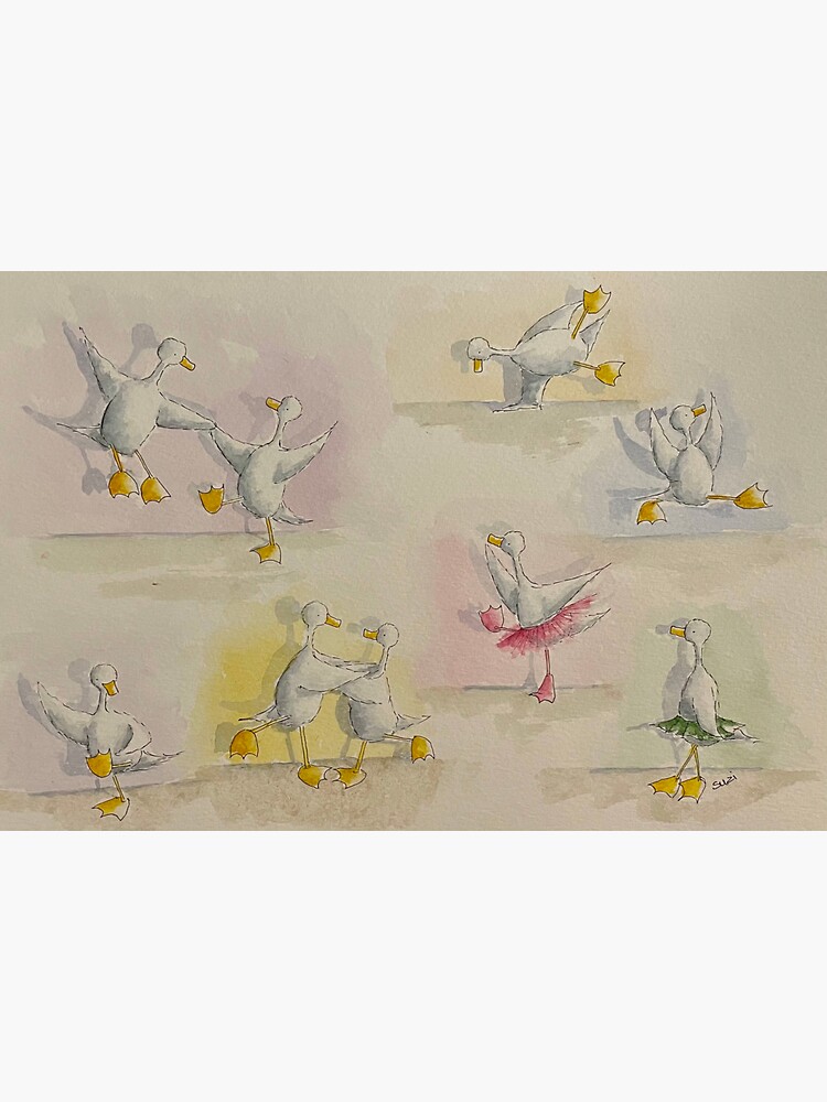 "Nine ducks dancing" Sticker for Sale by SketchingDoctor Redbubble