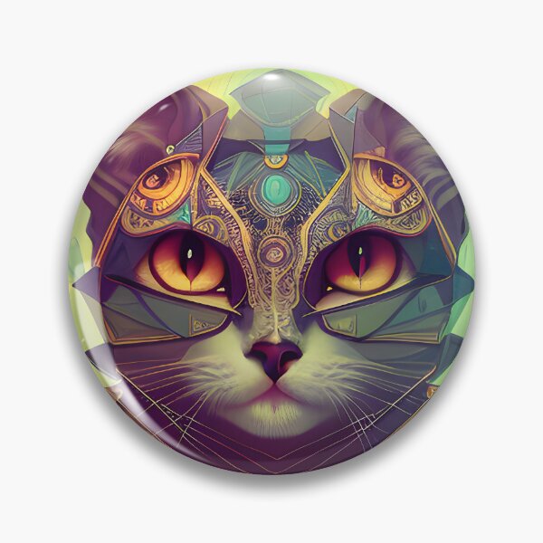 Item preview, Geometric Cat - Modern Digital Art designed and sold by Ai-michiart.