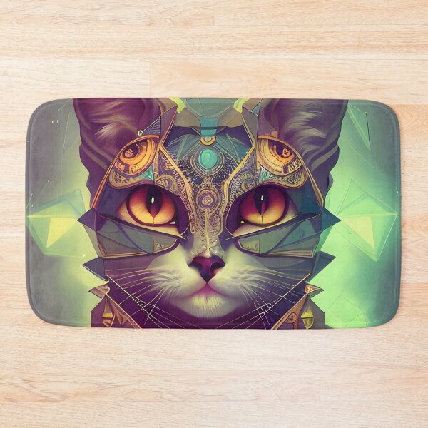 Item preview, Geometric Cat - Modern Digital Art designed and sold by Ai-michiart.