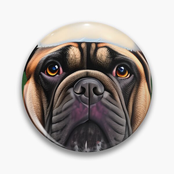 Item preview, Christmas Bullmastiff Wearing A Santa Hat designed and sold by ZenEverAI.