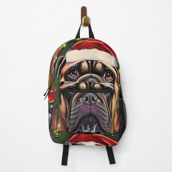 Item preview, Christmas Bullmastiff Wearing A Santa Hat designed and sold by ZenEverAI.