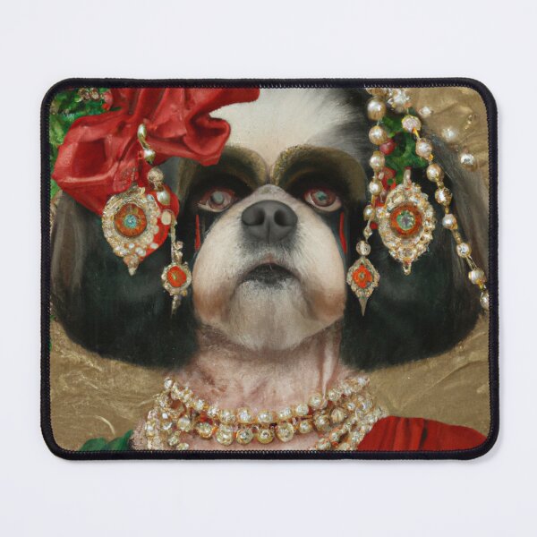 Item preview, Love, Crazy, Puppy, Dog, Funny Royal Christmas, Pet Portrait, Royal Doggie Paintings, Renaissance Pet King Portrait, Classic Pet Portrait, Print, Animal Wall Art designed and sold by RadRococo.