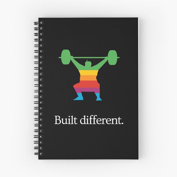 Item preview, Built Different - Body improvement gym motivation - Ad Parody -  Squat Powerlifting (colorful) designed and sold by MillennialMemer.