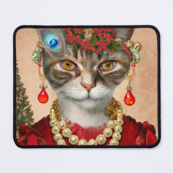 Item preview, Crazy, Kitty, Funny Royal Christmas, Pet Portrait, Royal Cat Paintings, Renaissance Pet King Portrait, Classic Pet Portrait, Print, Animal Wall Art designed and sold by RadRococo.