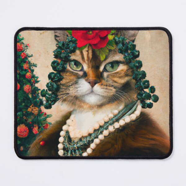 Item preview, Merry Crazy, Kitty, Funny Royal Christmas, Pet Portrait, Royal Cat Paintings, Renaissance Pet King Portrait, Classic Pet Portrait, Print, Animal Wall Art designed and sold by RadRococo.