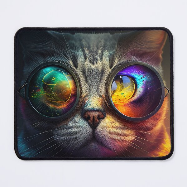Item preview, Cool and Colourful Cat from the Animals with Attitude Collection - Contemporary Digital Art designed and sold by marcogolfo.