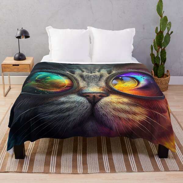 Item preview, Cool and Colourful Cat from the Animals with Attitude Collection - Contemporary Digital Art designed and sold by marcogolfo.