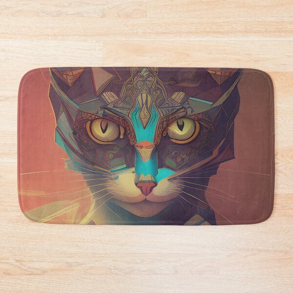 Item preview, Geometric Cat - Modern Digital Art designed and sold by Ai-michiart.
