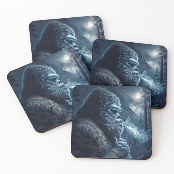 Item preview, Bigfoot smoking under the Stars designed and sold by MasartDesigns.