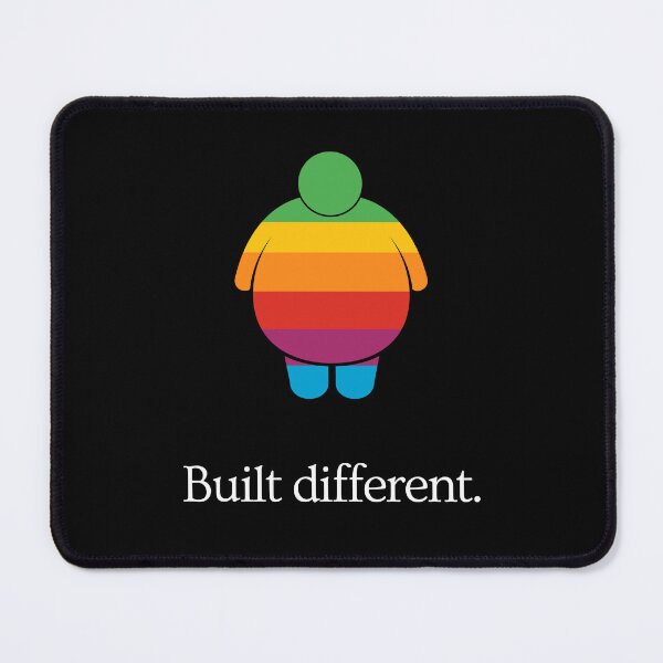 Item preview, Built Different - Body improvement gym motivation - Ad Parody (colorful) designed and sold by MillennialMemer.
