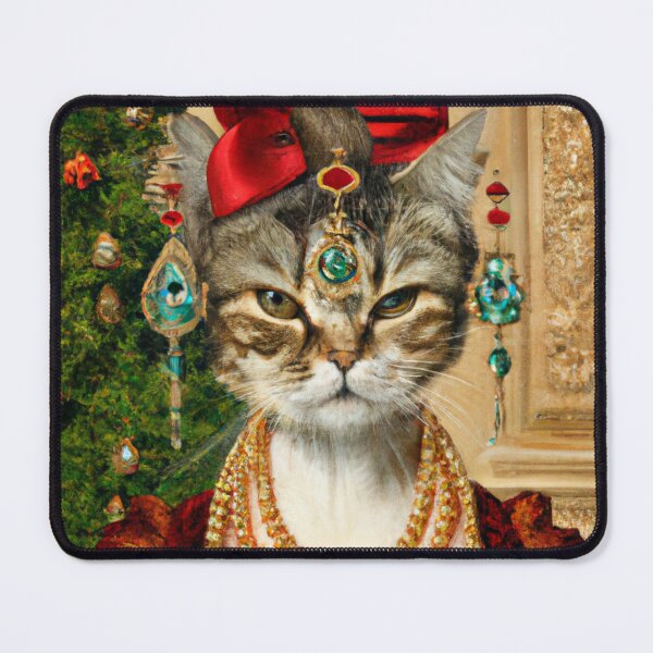 Item preview, Cute, Crazy, Kitty, Funny Royal Christmas, Pet Portrait, Royal Cat Paintings, Renaissance Pet King Portrait, Classic Pet Portrait, Print, Animal Wall Art designed and sold by RadRococo.