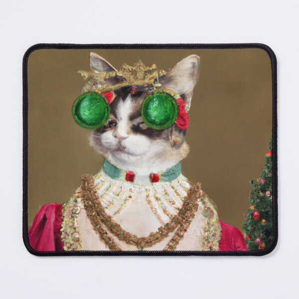 Item preview, Crazy Cat, Crazy, Kitty, Funny Royal Christmas, Pet Portrait, Royal Cat Paintings, Renaissance Pet King Portrait, Classic Pet Portrait, Print, Animal Wall Art designed and sold by RadRococo.