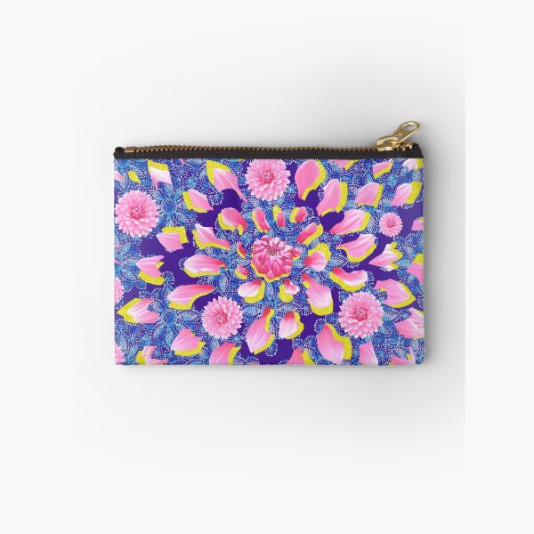 Item preview, Fragmented pink Dahlia over lace and purple gradient designed and sold by HelenPDesigns.