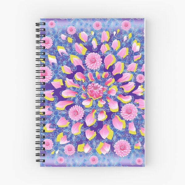 Item preview, Fragmented pink Dahlia over lace and purple gradient designed and sold by HelenPDesigns.