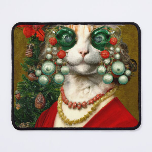 Item preview, Odd,Crazy, Kitty, Funny Royal Christmas, Pet Portrait, Royal Cat Paintings, Renaissance Pet King Portrait, Classic Pet Portrait, Print, Animal Wall Art designed and sold by RadRococo.