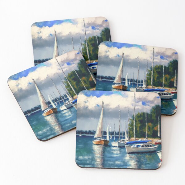 Item preview, Boats on Lake Michigan #3 designed and sold by devwalk92.