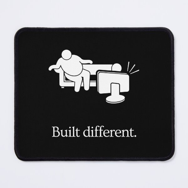 Item preview, Built Different - Body improvement gym motivation - Ad Parody - TV time designed and sold by MillennialMemer.