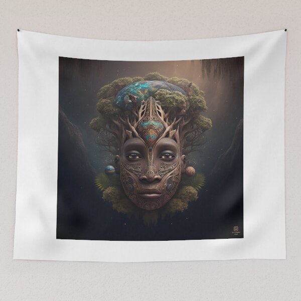 Item preview, Spiritual African Mask #01 - Ai Generated designed and sold by Mitch-Angelo.