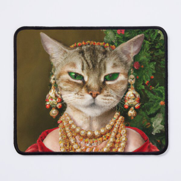 Item preview, Silly, Crazy, Kitty, Funny Royal Christmas, Pet Portrait, Royal Cat Paintings, Renaissance Pet King Portrait, Classic Pet Portrait, Print, Animal Wall Art designed and sold by RadRococo.