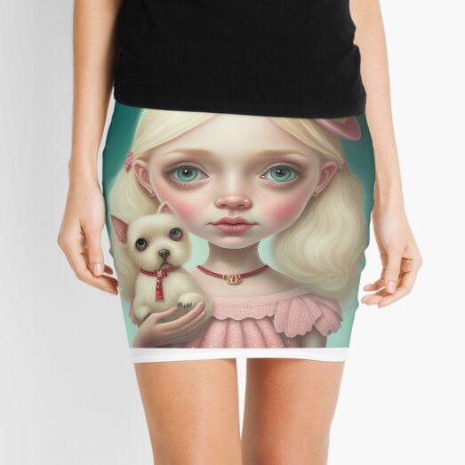 Dog Lover Girl Mini Skirt