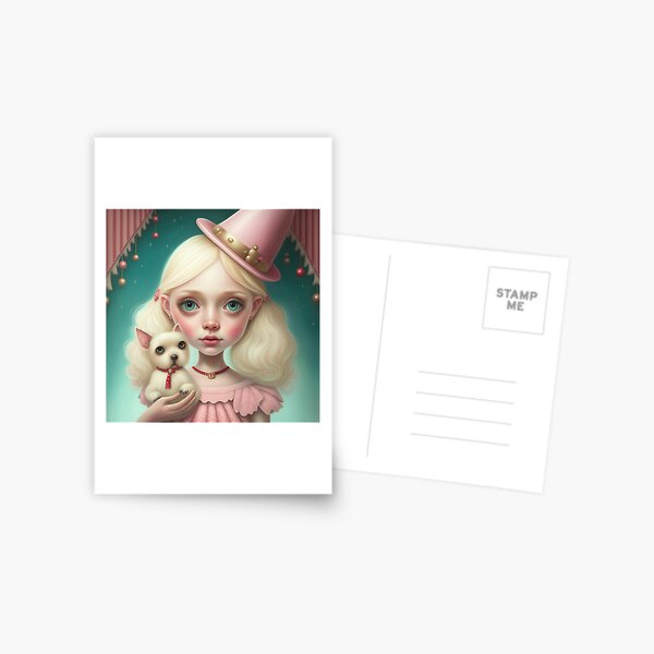 Dog Lover Girl Postcard