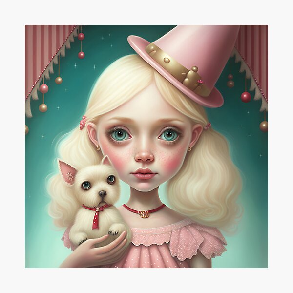 Dog Lover Girl Photographic Print