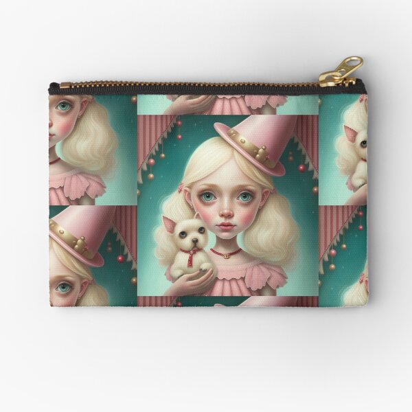 Dog Lover Girl Zipper Pouch